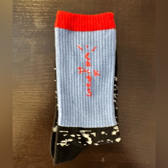 🌵🌵 CACTUS JACK Travis Scott Socks • Blue/Red • Size Large • Brand New - Picture 2 of 4